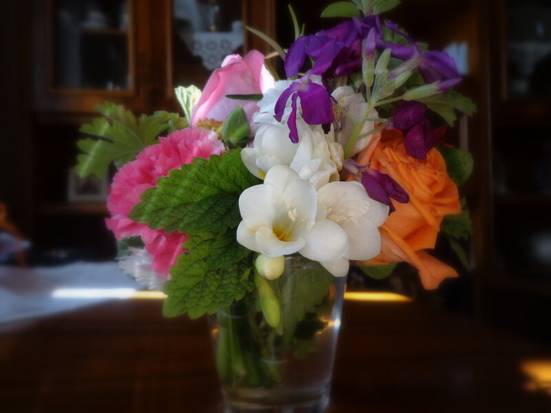 Bouquet of Mixed Flowers — White, Calm, Afternoon