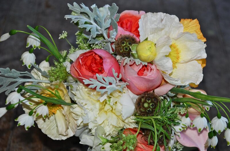 Bouquet of Mixed Flowers — White, Calm, Spring