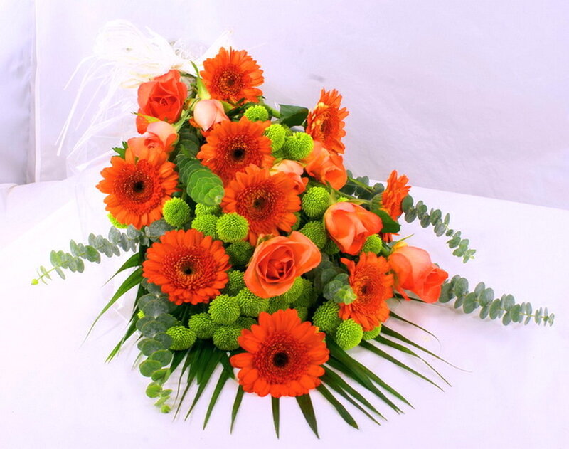 Bouquet of Orange Flowers — Festive
