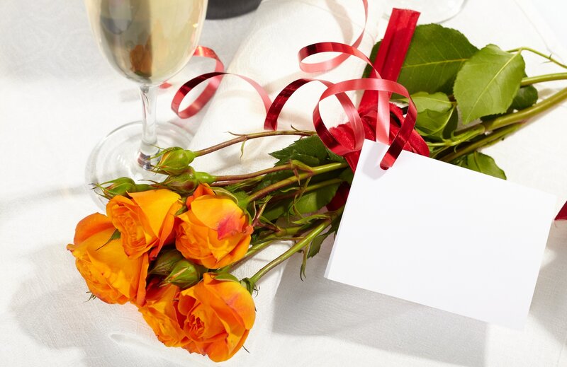 Bouquet of Orange Roses — Romantic