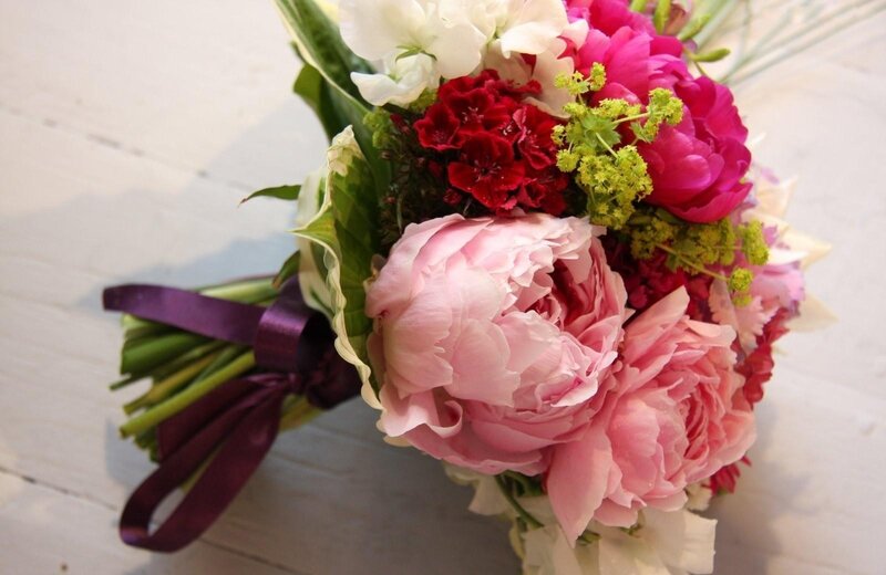 Bouquet of Peonies and Flowers — Pink, Calm