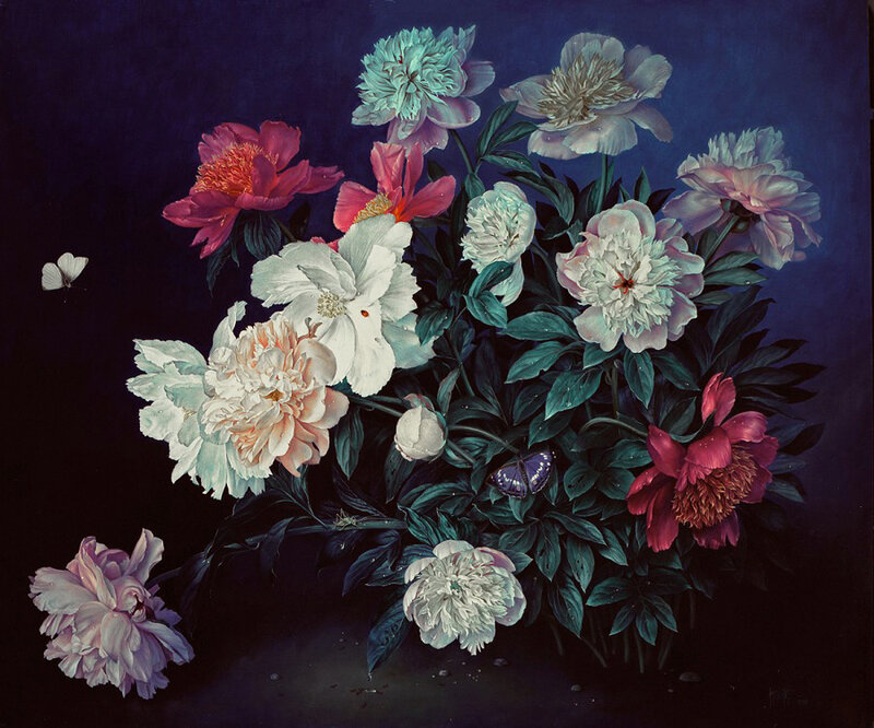 Bouquet of Peonies — Purple