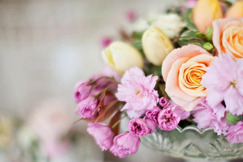 Bouquet of Pink and Yellow Flowers
