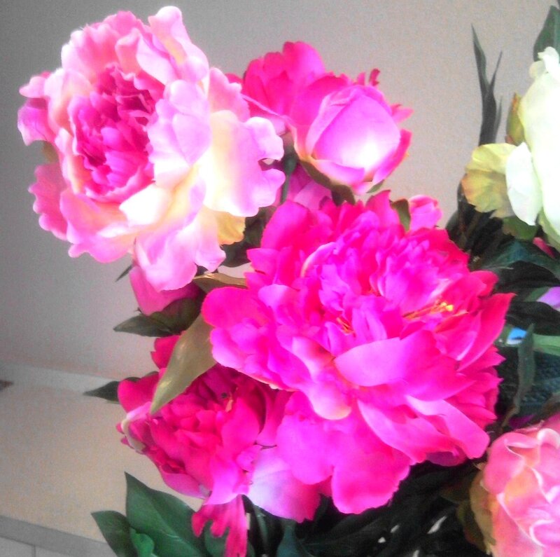 bouquet of pink peonies