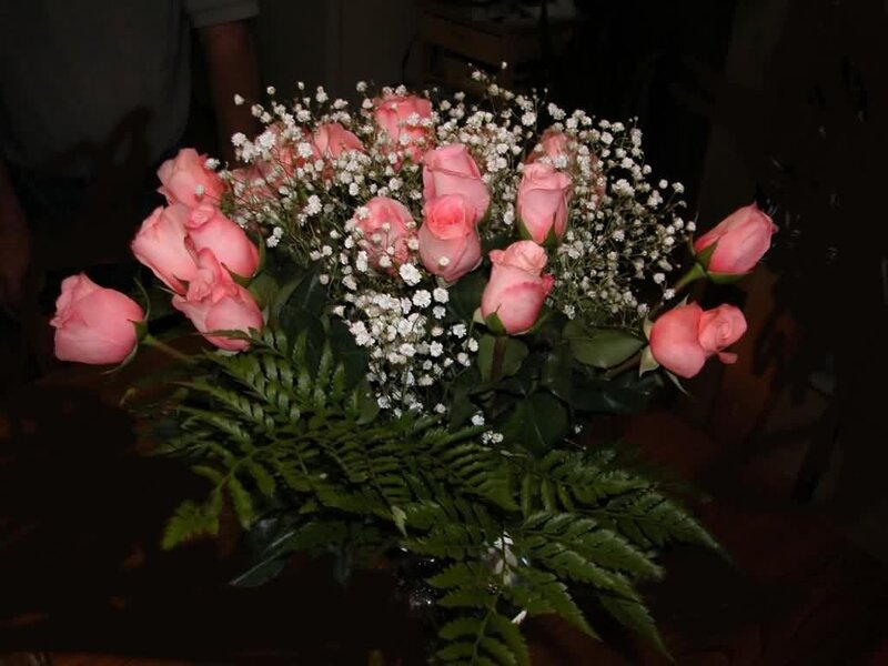 bouquet of pink roses