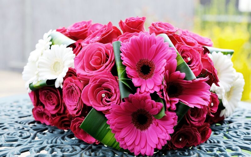 Bouquet of Pink Roses — Festive, Afternoon
