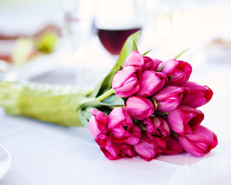 Bouquet of Pink Tulips — Calm, Afternoon
