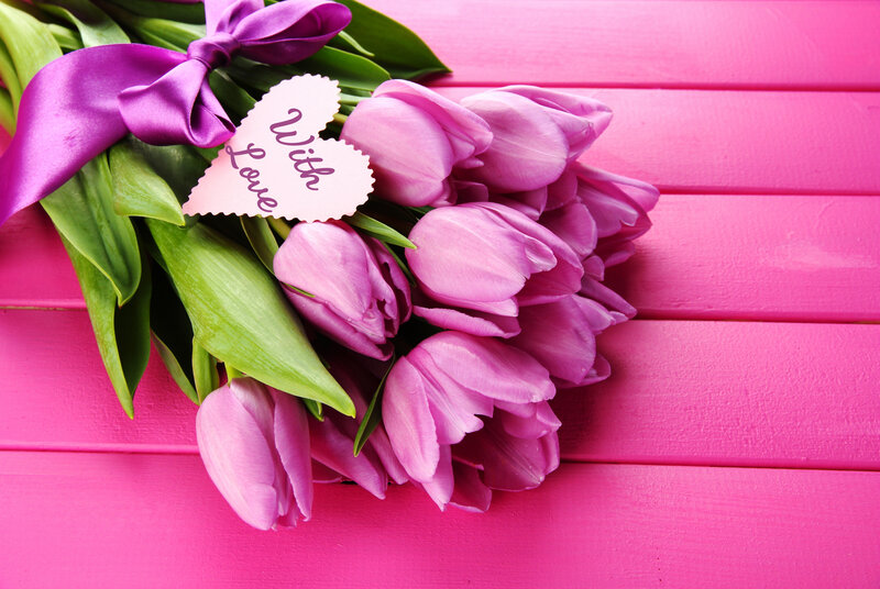 Bouquet of Pink Tulips — Romantic