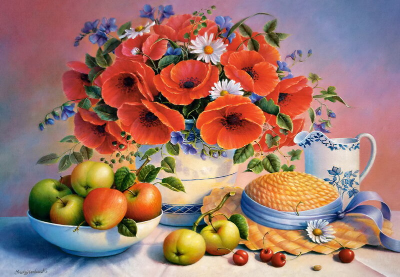 Bouquet of Poppies — Red, Serene, Afternoon