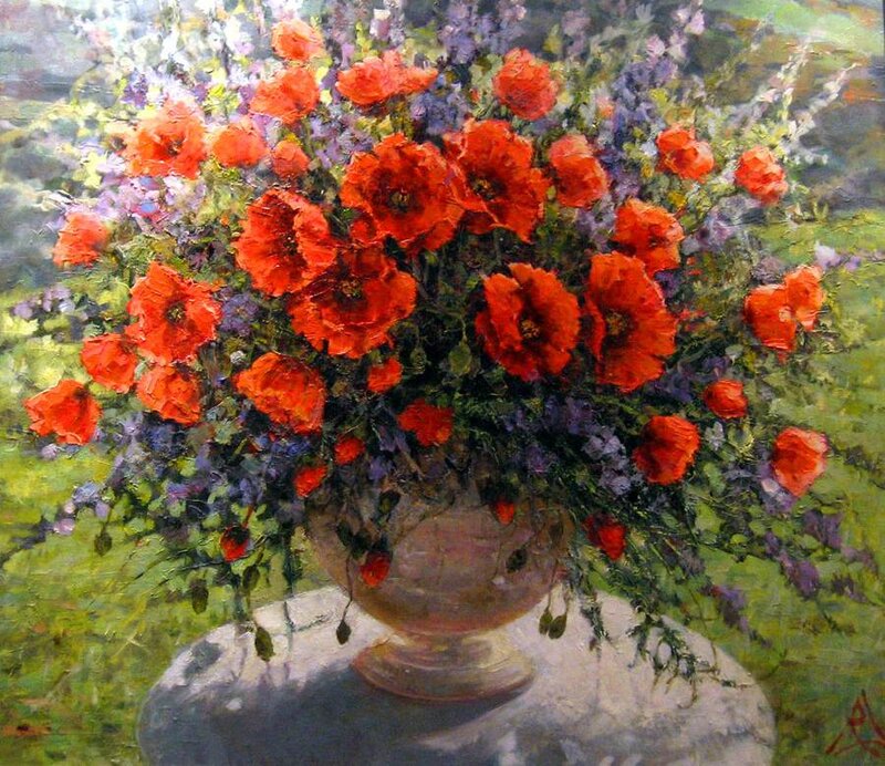 Bouquet of Poppies — Red