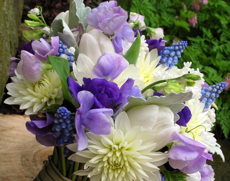 Bouquet of Purple and White Flowers — Calm, Spring