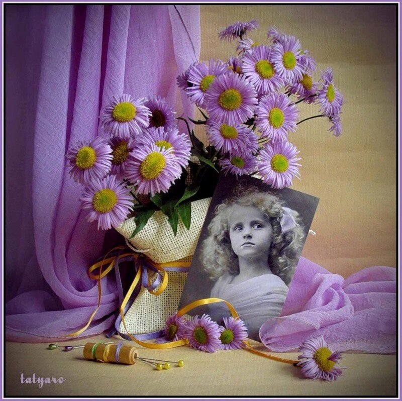 Bouquet of Purple Flowers — Nostalgic