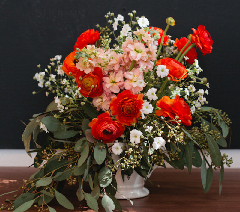 Bouquet of Ranunculus Flowers — Red