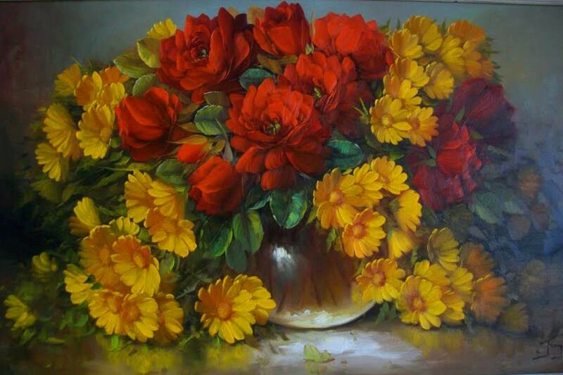 Bouquet of Red and Yellow Flowers — Calm