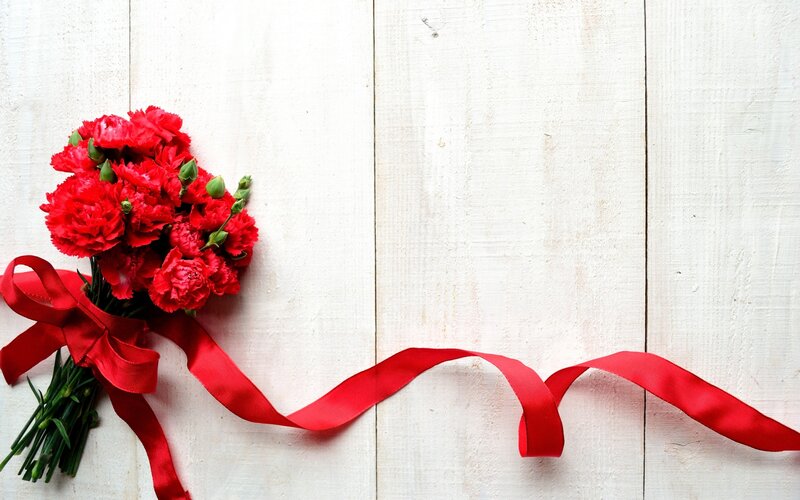 Bouquet of Red Carnations — Romantic