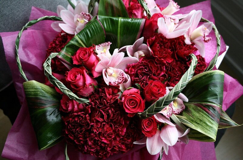 bouquet of red flowers