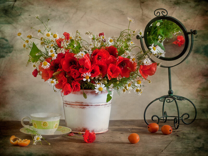 Bouquet of Red Poppies — Serene, Photograph