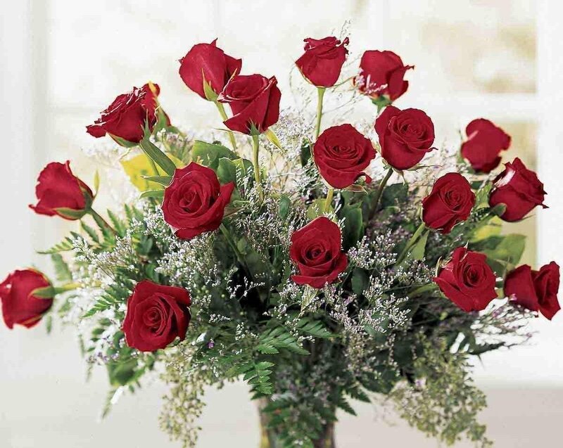 bouquet of red roses