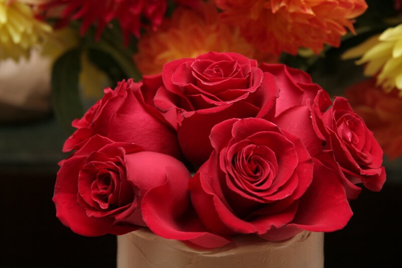 bouquet of red roses