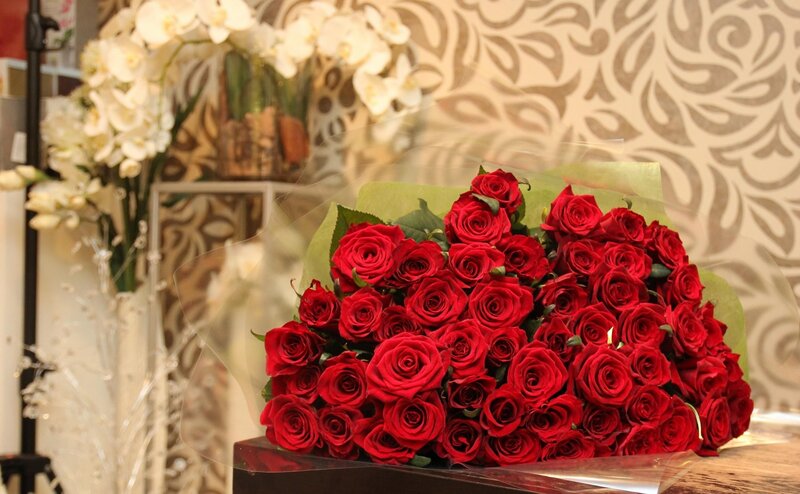 Bouquet of red roses