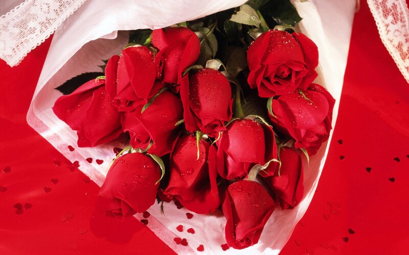 bouquet of red roses
