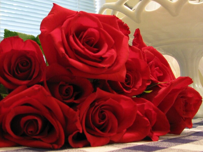 bouquet of red roses