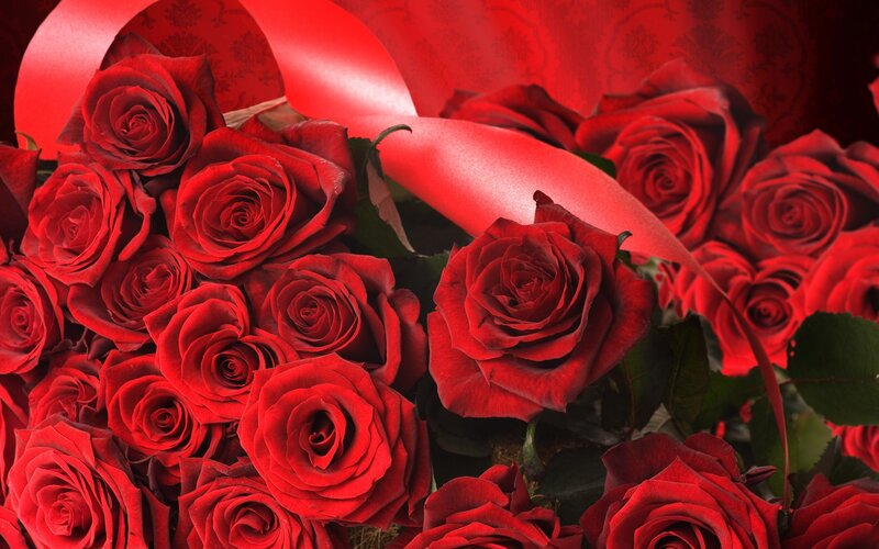 bouquet of red roses