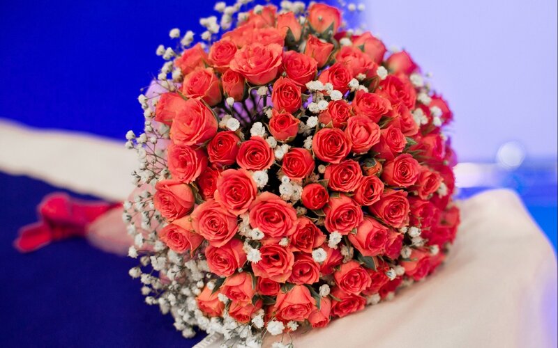 bouquet of red roses
