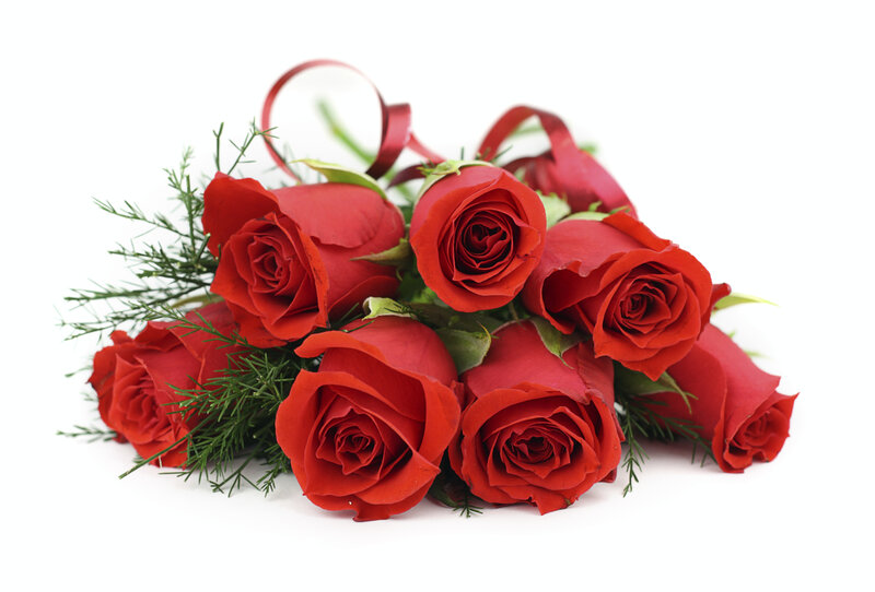 Bouquet of Red Roses — Calm, Photograph, Greenery