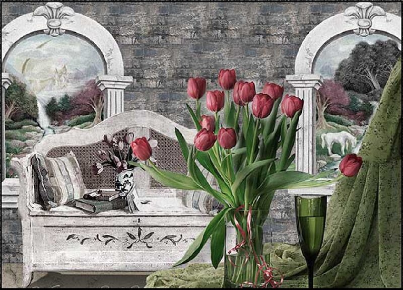 Bouquet of Red Tulips — Serene