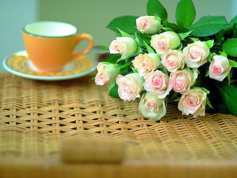 Bouquet of Roses and Cup
