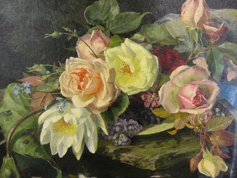 Bouquet of Roses and Flowers — Green