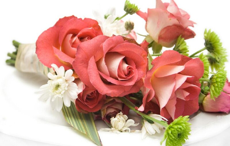 Bouquet of Roses and Flowers — Pink, Calm