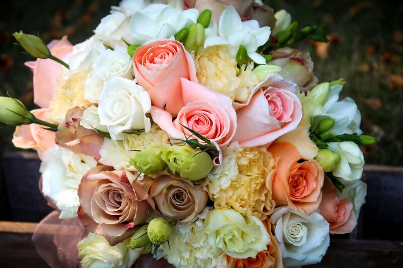 Bouquet of Roses and Flowers — Pink, Serene