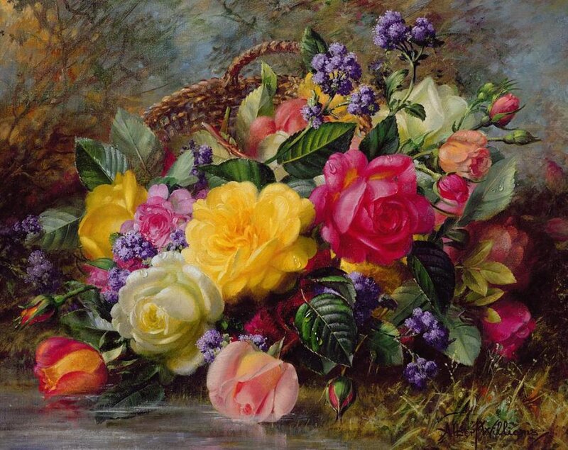 Bouquet of Roses and Flowers — Yellow, Serene