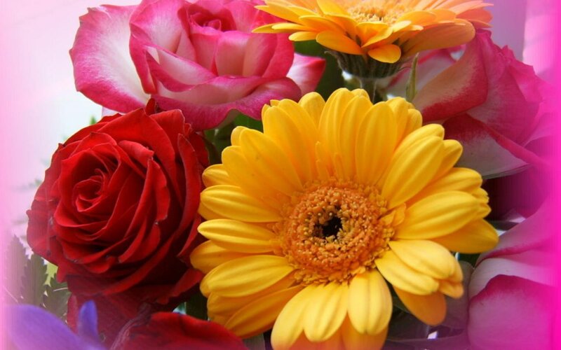 Bouquet of Roses and Gerberas