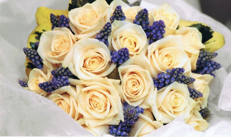 Bouquet of Roses and Grapes