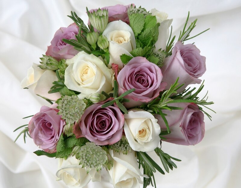 Bouquet of Roses and Herbs