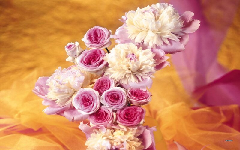 Bouquet of Roses and Peonies