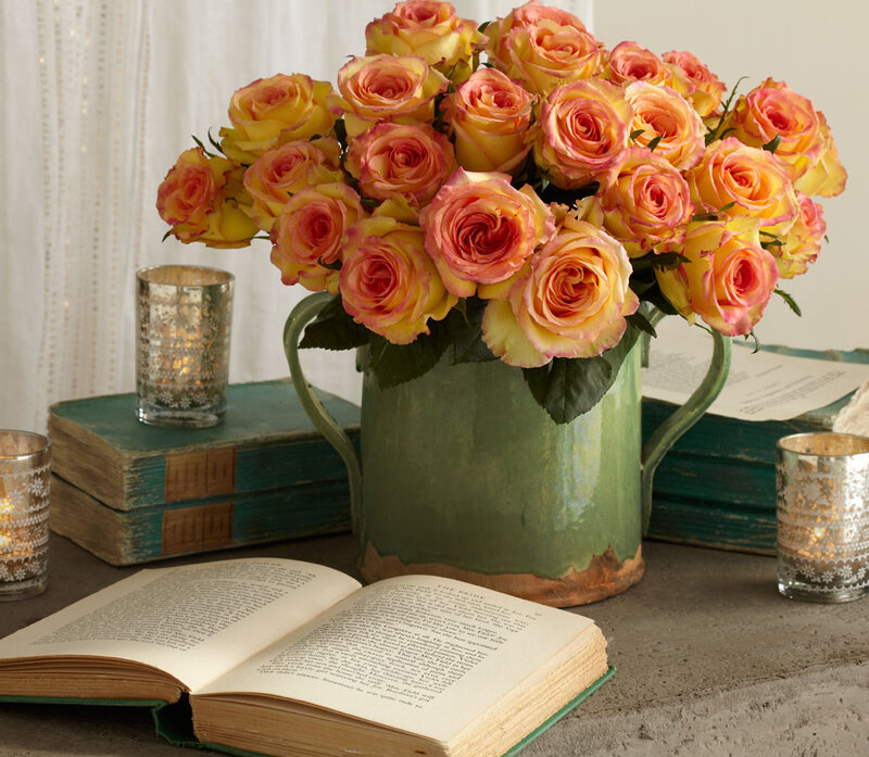 Bouquet of Roses in Pitcher