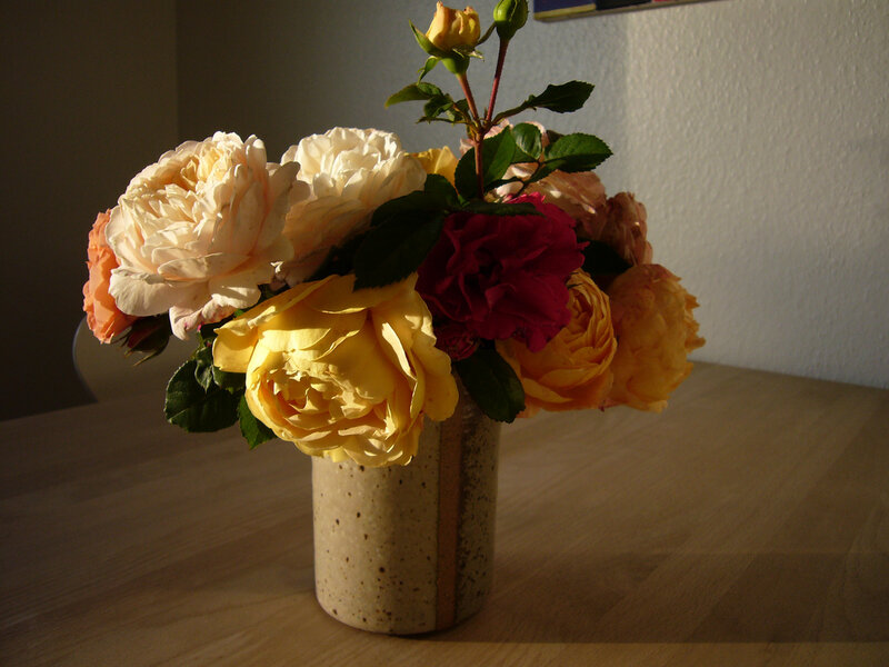 Bouquet of Roses in Vase — Yellow, Serene