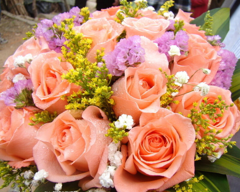 Bouquet of Roses — Peach