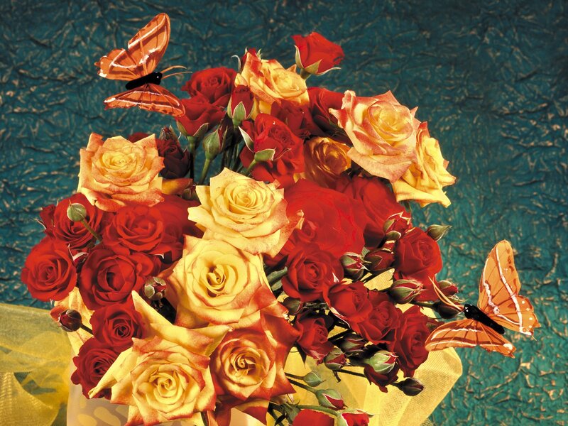 Bouquet of Roses — Red, Vibrant