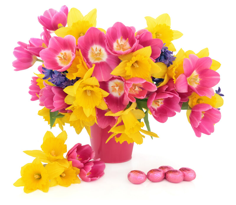 Bouquet of Spring Flowers — Pink, Festive