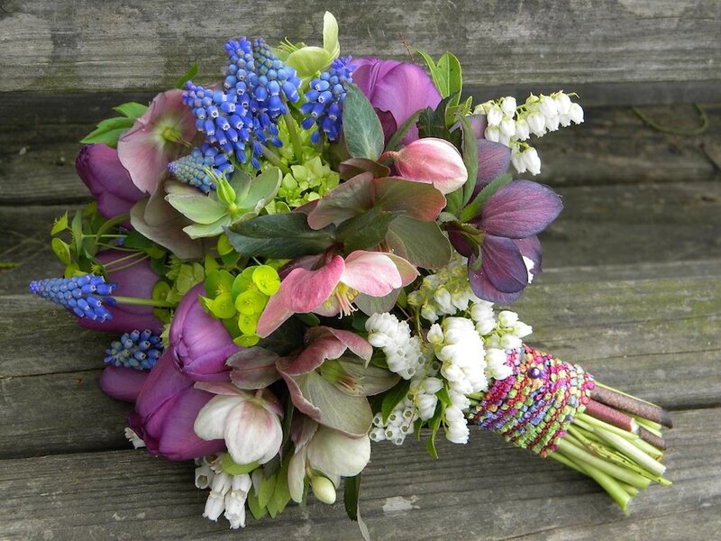 Bouquet of Spring Flowers — Purple