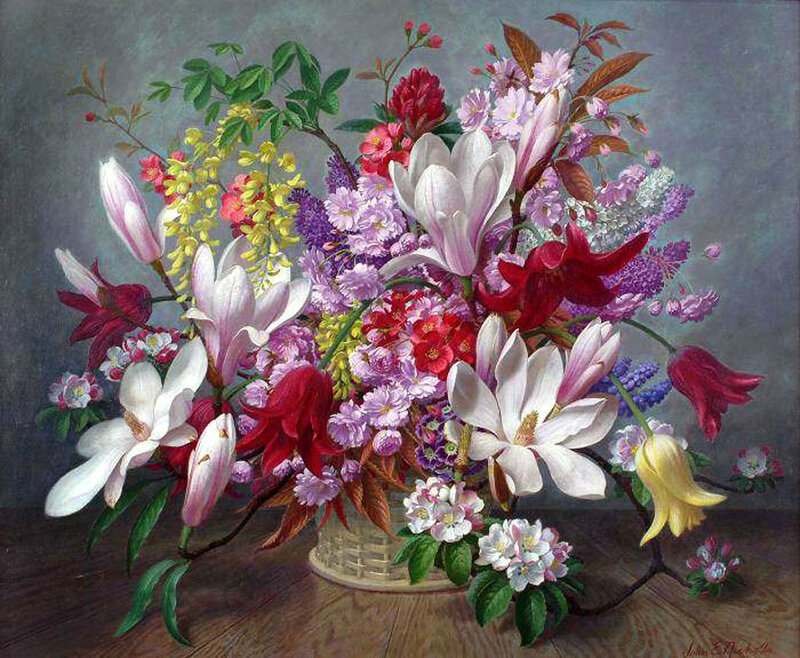 Bouquet of Spring Flowers — White