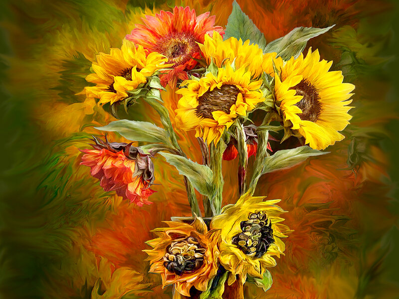 Bouquet of Sunflowers — Yellow, Vibrant, Autumn