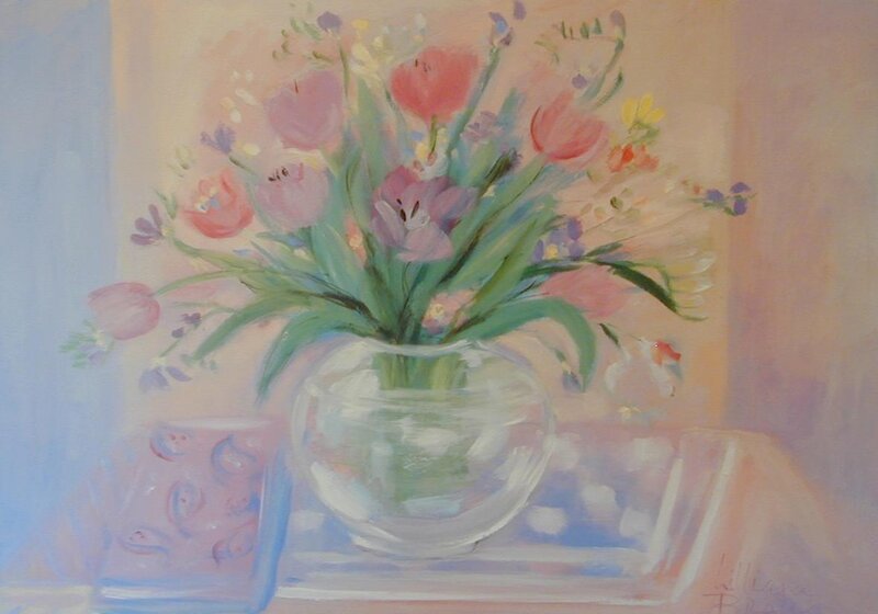 Bouquet of Tulips in Vase