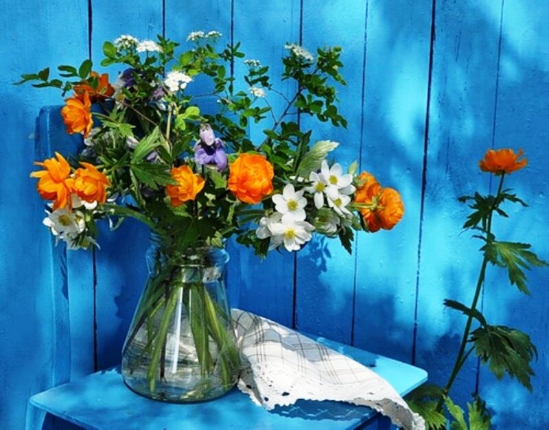 Bouquet of Wildflowers — Blue, Calm, Afternoon