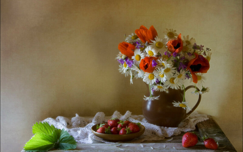 Bouquet of Wildflowers — Brown, Serene, Summer